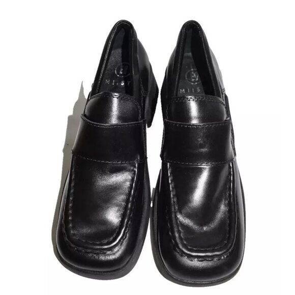 $350 E8 MIISTA BILLIE PLATFORM SQUARE TOE LEATHER LOAFER BLACK 40 (2) (DB20) - Picture 3 of 8